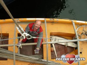 Norwegia, na łodzi.